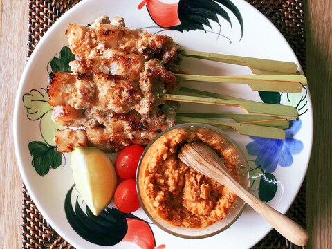 シンガポール  サテ風　Pork Satay